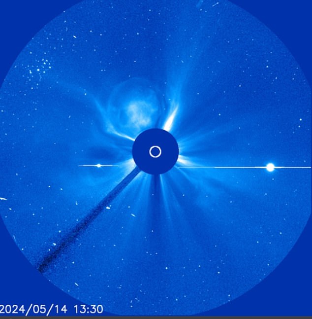 The powerful X-class flare erupted from the sun just over two hours before power outages were reported over the US